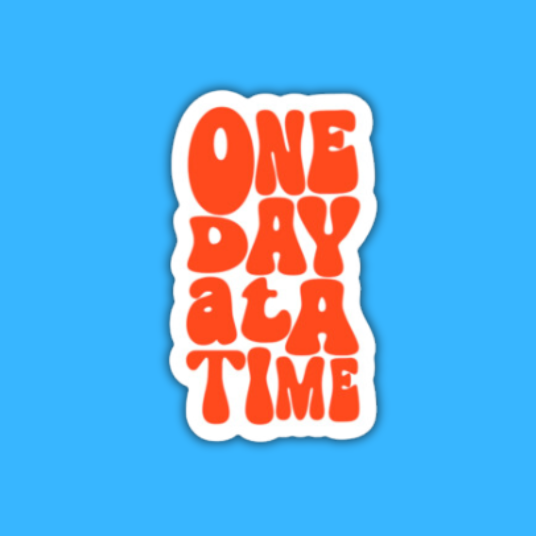 One Day at a Time Sticker – Your Sober Pal